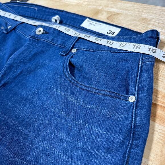 rag & bone NWT Dre Low Rise Slim Boyfriend Jeans Calimet Blue Size 34 - Picture 8 of 10